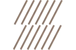 uxcell 12pcs Color Zinc Fully All Threaded Rod 1/4"-20, 3" Length, Carbon Steel Thread Screw for Furniture Mounting Assembly Fastening