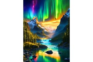 croshom Diamond Painting Kits for Adults Aurora -Aurora Diamond Art for Adult,Aurora Gem Painting Crafts Home Wall Decor,DIY 5D Gem Art Aurora Perfect for Relaxation 12x16inch