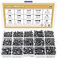 Sutemribor M3 M4 M5 Alloy Steel Socket Cap Screws Hex Head Bolt Nuts Assortment Kit (560 PCS)