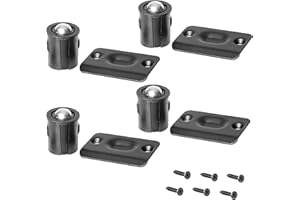 BARCALOO Ball Catch Door Hardware for Closet or Cabinet, Black 4 Pack
