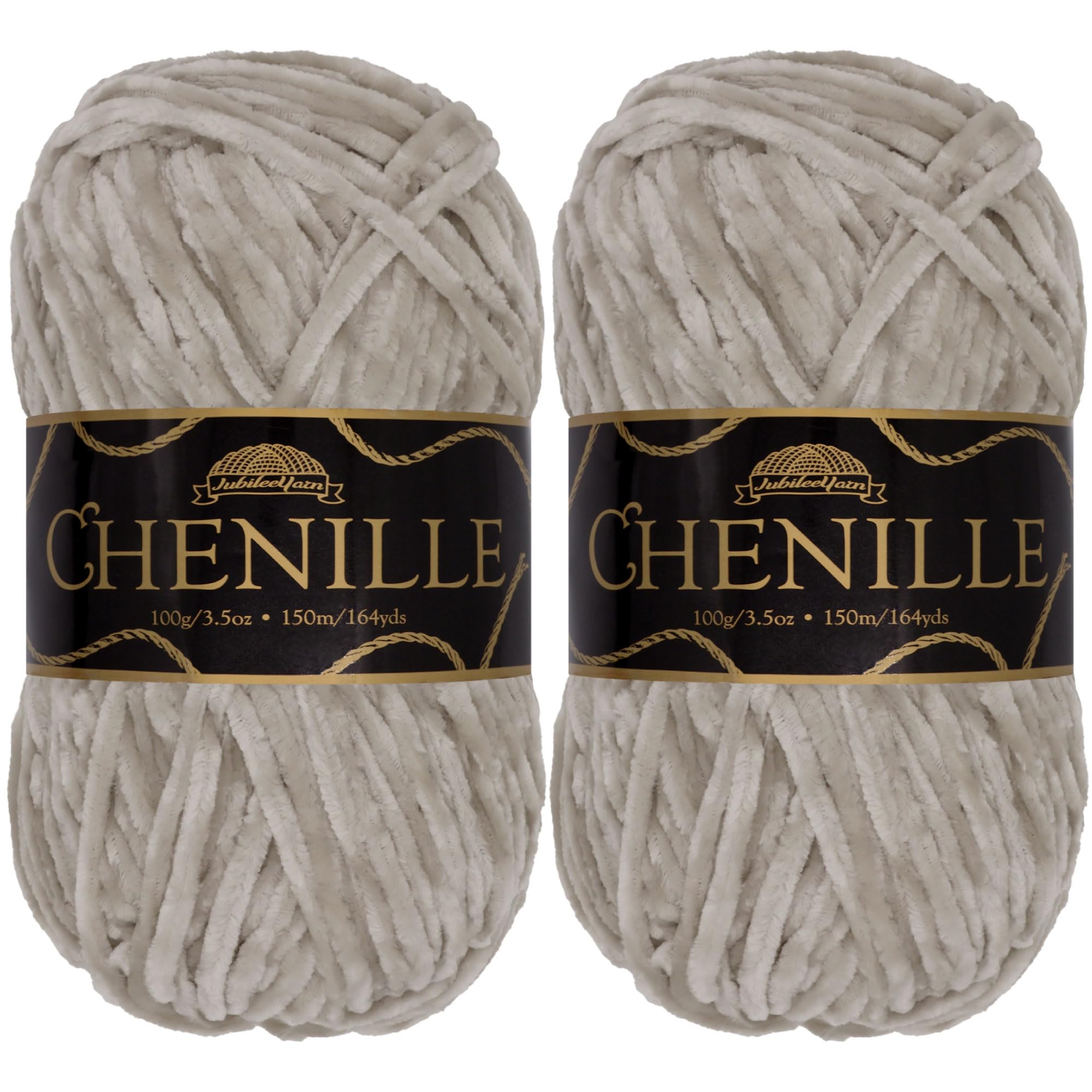 JubileeYarn Chenille Yarn - Worsted Weight - 100g/skein (2 Skeins, 146 Luna) — image 1