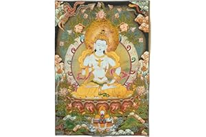 Legou Silk Embroidery Tibetan Vajrasattva Thangka Tapestry Wall Hanging Wall Art for Home Décor Meditation
