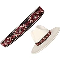 6469 Hat Band Festive Narrow Red Buckskin Leather With Golden Bolo Slide Amazon.com: Hat Band Festive Narrow Red Buckskin Leather  main image 3