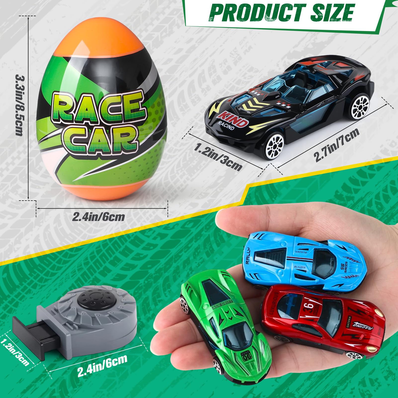 Auto Spielzeug Set Überraschungsei Spielzeugautos Druckgussautos 12 Stück Kleine Spielzeugauto Blindboxen Cars Spielzeug Autos Fahrzeuge Ostern Geburtstag Geschenk für Kinder ab 3 4 5 6 7 8 Jahre 3