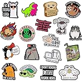 Sowpopy 20 Pcs Funny Enamel Pins Bulk, Cute Backpack Pins Cool Fun Badge Lapel Pins for Backpacks, Hats, Bags, Adults