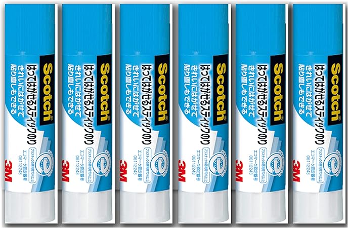 Amazon 3m スコッチ はってはがせるスティックのり 7g 6本パック Gr A 6p 文房具 オフィス用品 文房具 オフィス用品