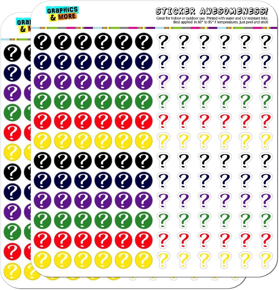 Question Mark Dots Planner Calendar Scrapbooking Crafting Stickers - Multi Color - Clear