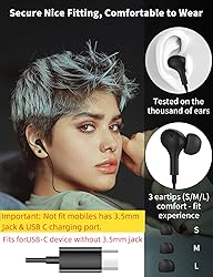 USB C Headphone for Samsung S23 FE S22 S21 S20 A53