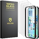 ImpactStrong 3-Pack Shatterproof Tempered Glass Screen Protector for iPhone 16e/iPhone 14/iPhone 13/iPhone 13 Pro [Easy Installation Frame] [Bubble Free] [9H Hardness] [Full Coverage] Case Friendly