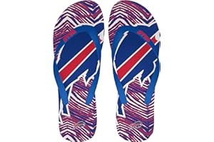 Zubaz NFL Zebra Print Flip Flops – Officially Licensed Unisex Sandals with Team Logo & Colors