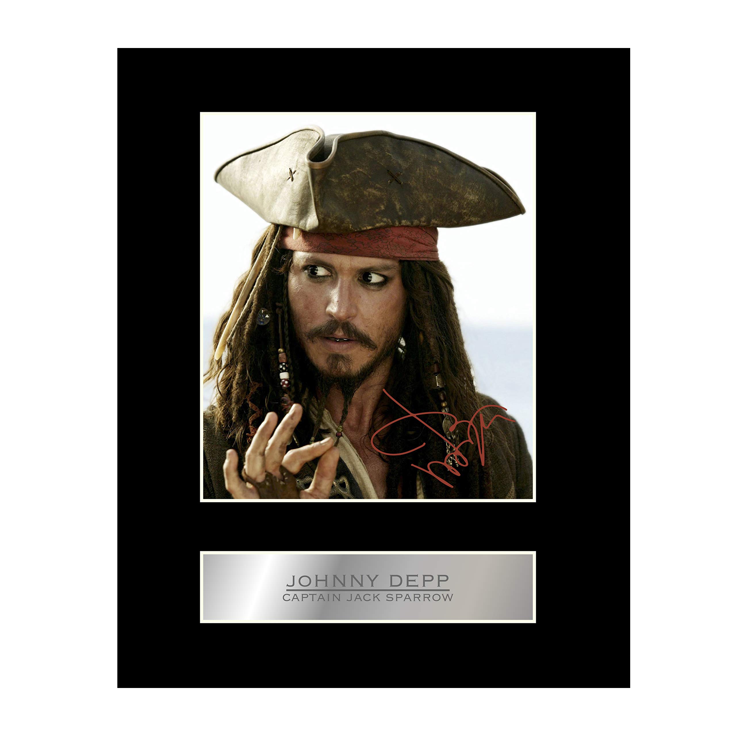 Iconic pics Johnny Depp, Jack Sparrow Signed Mounted Photo Display Pirates of the Caribbean #1 Autographed Gift picture print