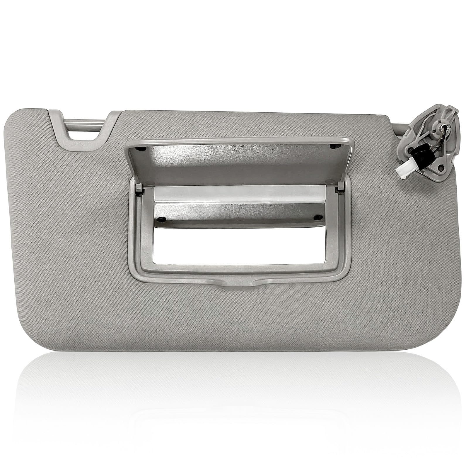 Photo 1 of Right Passenger Side Sun Visor Fits for Nissan Rogue X-Trail 2014-2020 Sunshade Compatible with 96401-4BA3E 96401-4BA1D with Vanity Light/with Makeup Mirror (Right Passenger Side(Grey))