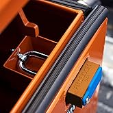 PACLOCK's 10-Series Universal Jobsite Box Lock, UCS, High Performance 6-Pin Cylinder, Keyed Differently w/ 2 Keys, Orange