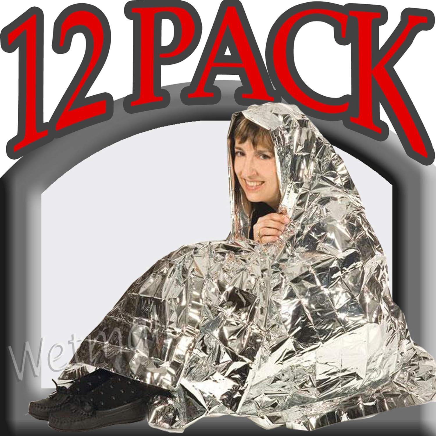 Emergency Mylar Blanket 52" x 84" - Pack of 12 Blankets : Emergency Camping Blankets : Sports & Outdoors