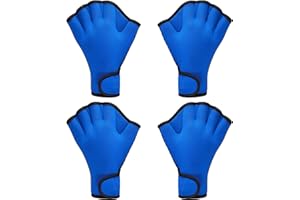2 Pairs Swimming Gloves Aquatic Swim Training Gloves Neoprene Gloves Webbed Fitness Water Resistance Training Gloves for Swim