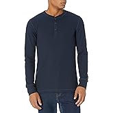 Amazon Essentials Long Sleeve Waffle Henley Shirts for Men, Slim-Fit