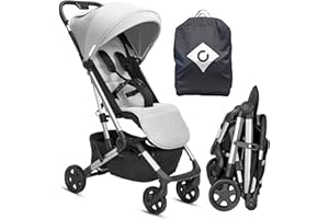 Colugo Compact Stroller - One Hand Fold Lightweight, Travel, Toddler, Airplane, Foldable Stroller with Rain Cover, Backpack and Cup Holder (Cool Grey)