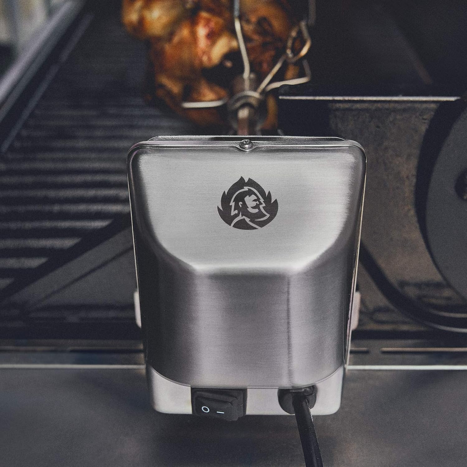 Supporto Per Asta Girarrosto Per Barbecue – Fermo Robusto In Acciaio Inox Per Rotisserie