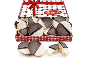 STERN'S BAKERY Black and White Cookies | Gourmet Cookie Gift Box | Bakery Fresh | Cookies Individually Wrapped | Chocolate for Birthday Food Gifts | Kosher & Nut Free, 9 Count | Stern’s Bakery