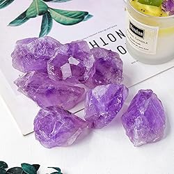Apengshi Brazil Amethyst 2PCS Natural Rough Rocks