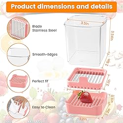 Upgraded Fruit Slicer Cup, Strawberry Slicer with