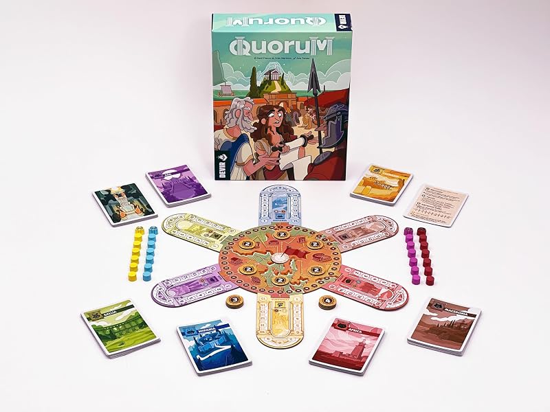 - Quorum – Juego de Mesa de Estrategia del Imperio Romano | Senadores, Provincias y Política | 2-4 Jugadores | +14 Años | 45 Min (BGQUML)