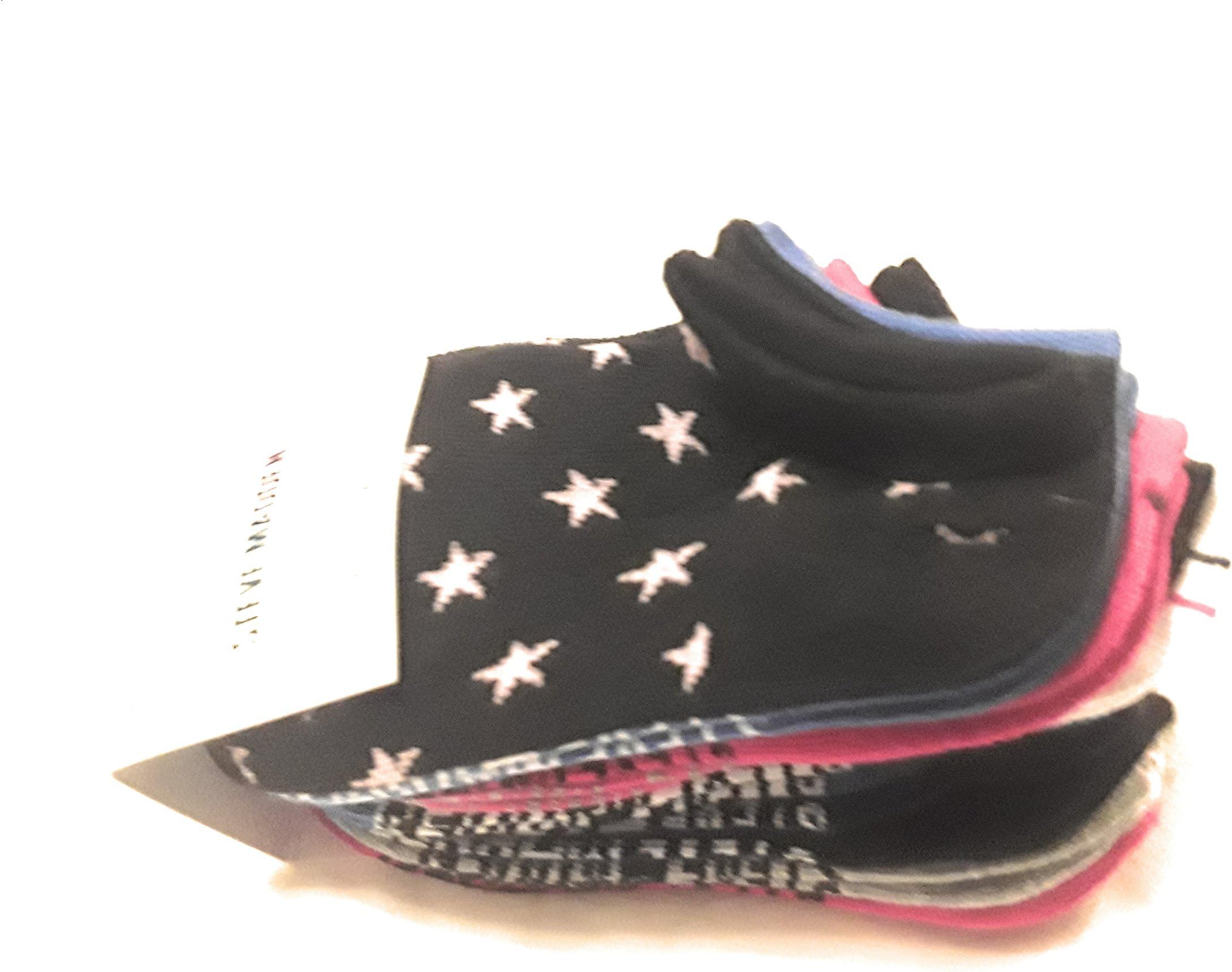 Steve Madden Girls Low Cut Socks Shoe Size 7-10 10 Pair Assorted Colors and Designs.
