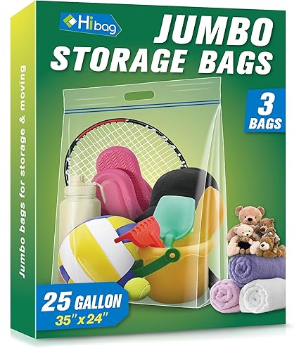 Lot De 4 Sacs De Rangement Ziploc XL 10 Gallons - Double Fermeture à Glissière, Poignée Robuste, Dimensions 20x7x24 Pouces