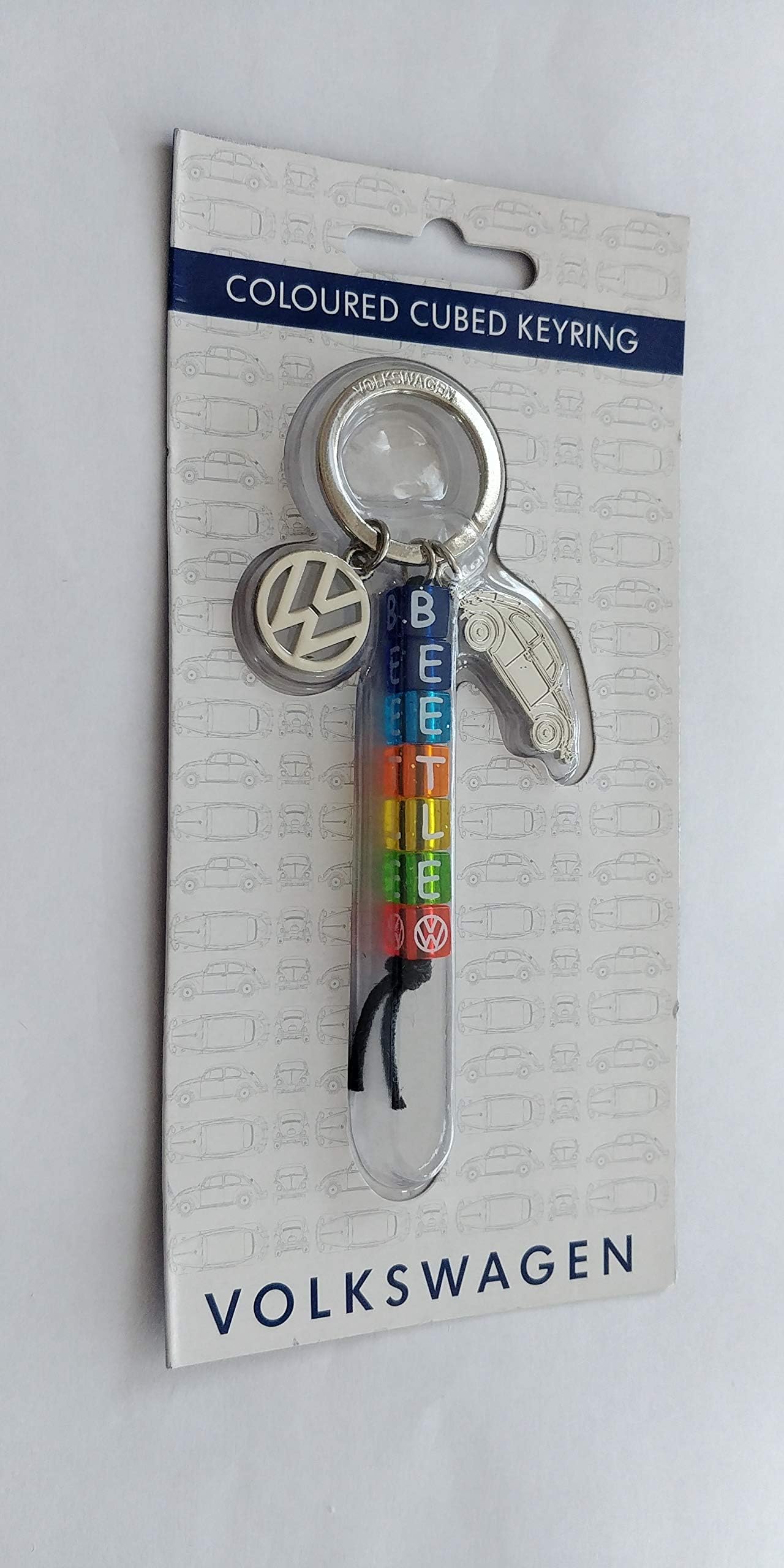 VW Volks Wagen Beetle Colour Cubed Dangler Keyring