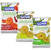 Goya Plantain Chips Flavor Trio, Crunchy, Original Lightly Salted, 5 Ounce | Lime, Hot &amp; Spicy, Plantains Chips, Crunchy Snack Variety Pack, Hot and Spicy Plantains Chips, Kitchen and Baking Staple