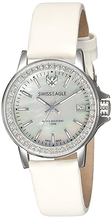 Swiss Eagle Analog Mother of Pearl Dial Womens Watch-SE-6064-01