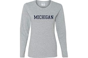UGP CAMPUS APPAREL NCAA Basic Block, Team Color Womens Long Sleeve T Shirt, College, University