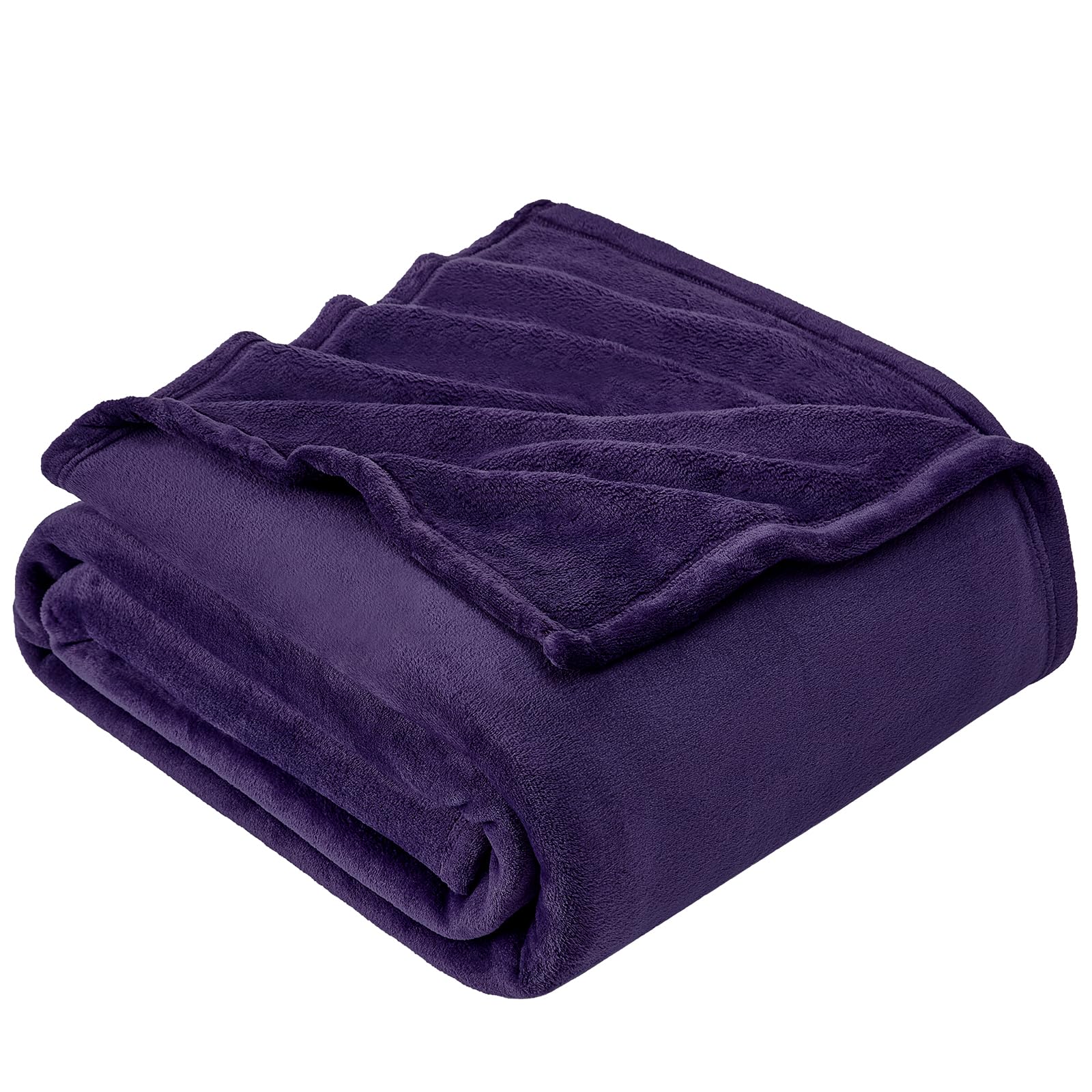 EHEYCIGA Fleece Blanket Throws for Sofas Fluffy Warm Soft Blanket for Bed Settees Armchairs, Fit All Season, Purple, 150x200cm