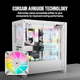 Corsair iCUE AF120 RGB Elite 120mm PWM Fan White Eight RGB LEDs AirGuide view 5