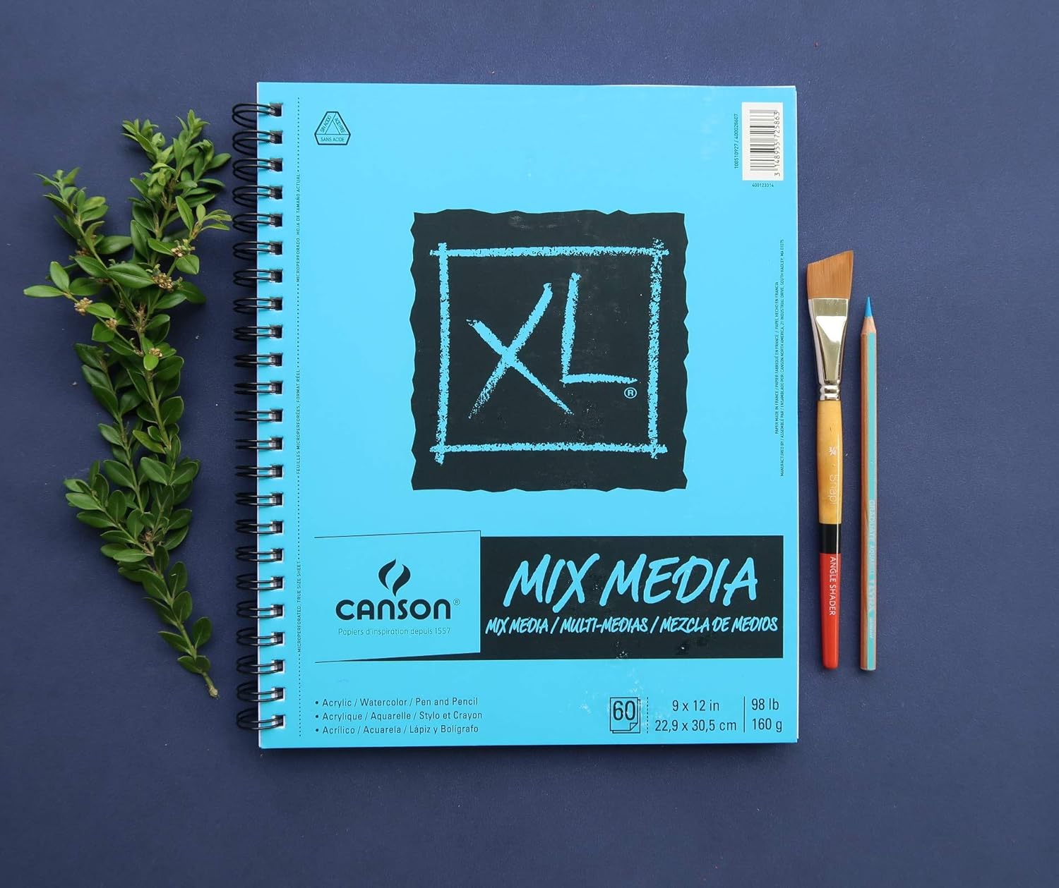 Canson XL Series Mix Paper Pad, Heavyweight, Fine Texture, Heavy Sizing for Wet and Dry Media, Side Wire Bound, 98 Pound, 7 x 10 Inch, 60 Sheets, 7"X10", 0: Arts, Crafts & Sewing