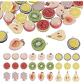 Magibeads 27Pcs Fruit Charms for Jewelry Making 9 Style Cute Fruits Slice Charm Pendants Fruit Beads Dangle Charms for Bracelet Necklace Earring Crafting Bag Charm Kit Keychain Making