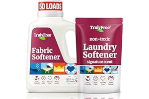 Truly Free Natural Fabric Softener | Plant-Based | Non-Toxic for Babies & Kids Sensitive Skin | Unscented Eco-Friendly Fabric Softener Conditioner | Safe, Gentle & Chemical-Free