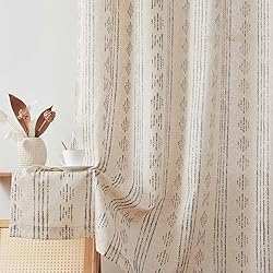 jinchan Boho Curtains Linen Curtains for Living