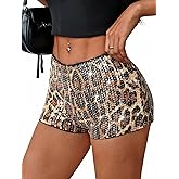 OLYCN Women's Y2K Sequin Micro Shorts Low Rise Bodycon Sparkly Mini Shorts Sexy Going Out Bottoms Rave Party Clubwear