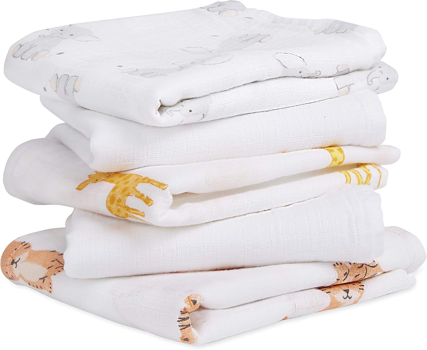 aden + anais essentials 100% Cotton Muslin Musy Squares, Multi-use Baby Cloths for Girls & Boys, 60x60cm