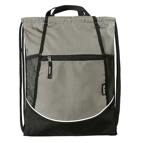 Eono Rucksack mit Kordelzug und Netzbeutel - Perfekter Sackpack mit Ballnetz für alle Sportarten - Sporttasche für Männer und