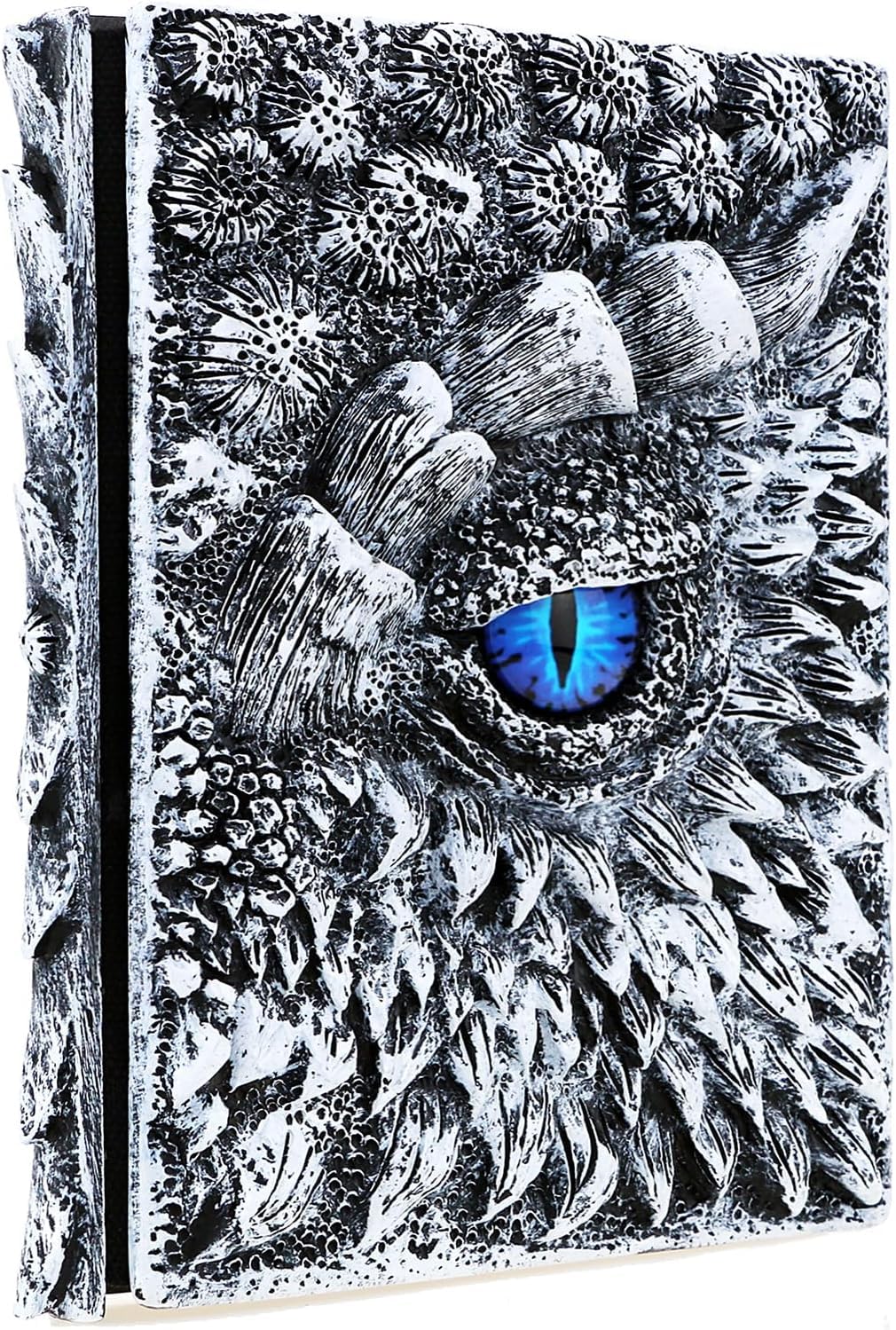 Mazeran 3D Dragon Hardcover Embossed Journal, Antique Handmade Frozen Dragon Eye Polystone A5 Blank Craft Writing Sketch Notebook Daily Notepad, Home Ornament Artistic Fantasy Decoration — image 1
