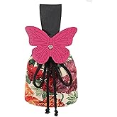 FURPHI Renaissance Belt Pouch Medeival Butterfly Drawstring Waist Bag Vintage Coin Purse Dice Bag Costume Accessories for LARP Ren Faire