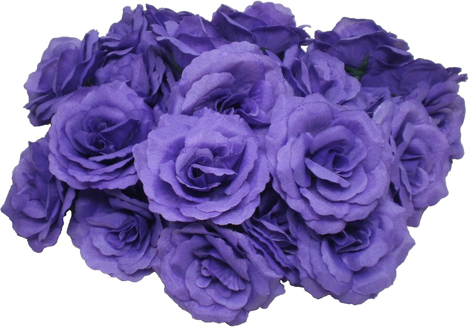 Amazon Co Jp Jommart バラの造花 花のみ 30個セット 紫 濃 Hk0170 ホビー
