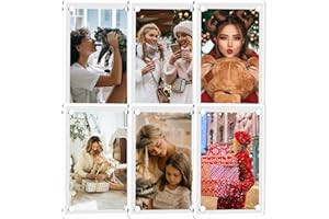 ANABIUP 6 Pack Acrylic Fridge Magnetic Frame, Magnetic Picture Frame, Magnetic Polaroid Frames for Refrigerator, Double Sided Mini Picture Frames for FUJI Instax Mini, Clear 2.36 x 3.54 Inch