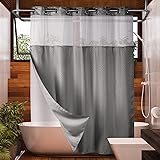 Lagute SnapHook Hook Free Shower Curtain with