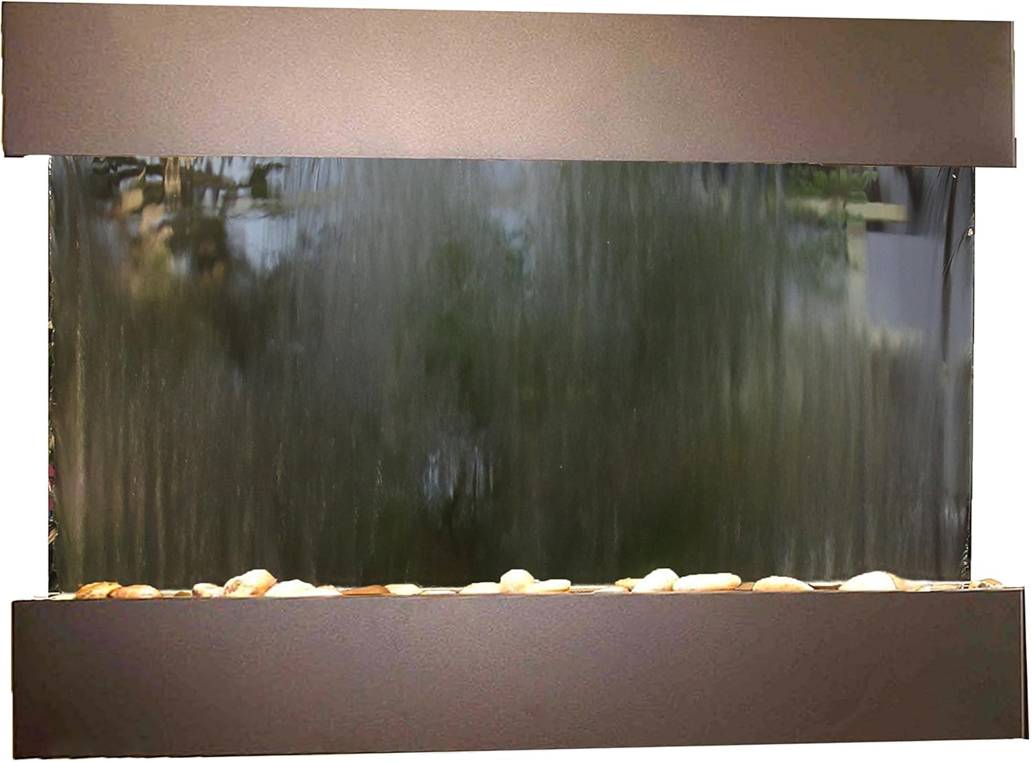 Reflection Creek Water Feature with Antique Bronze Trim and Square Edges (Silver Mirror): Home & Kitchen
