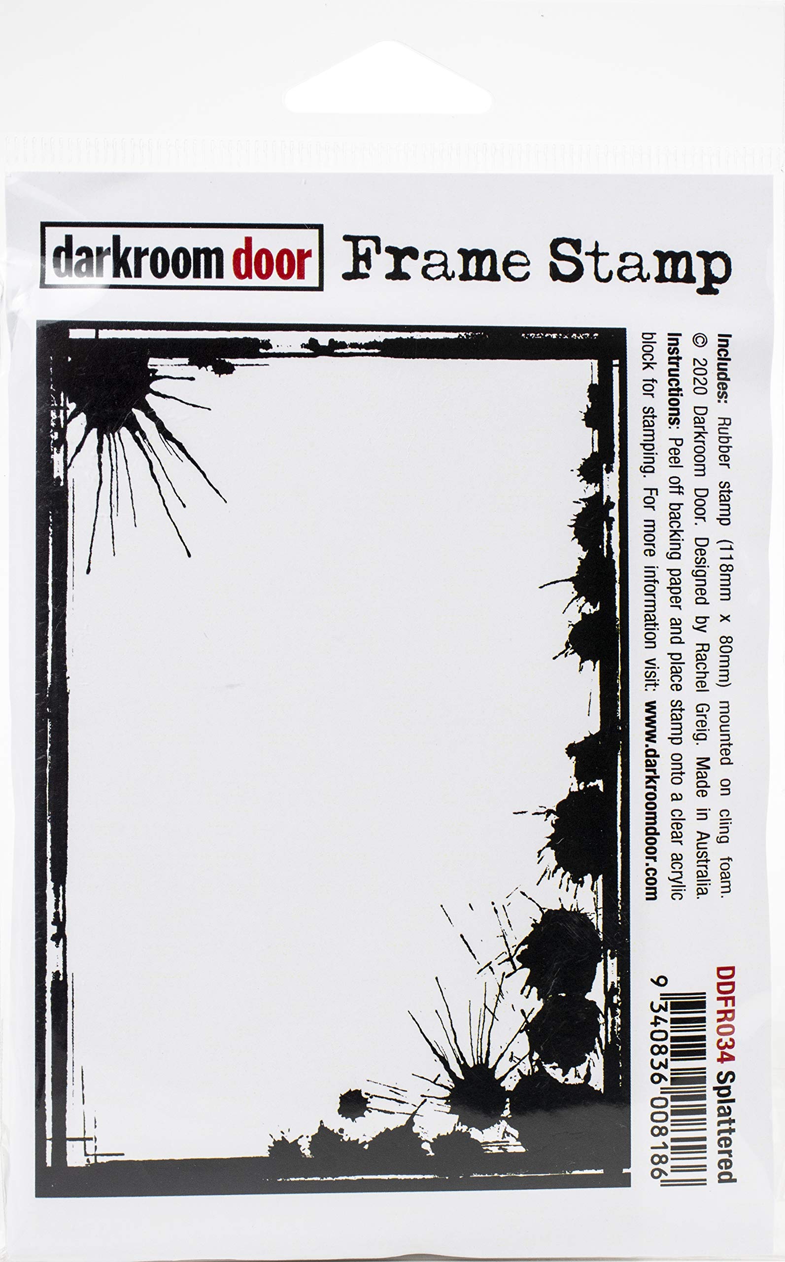 DARKROOM DOOR Cling Stamp Splattered, One Size
