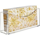 BRVNOTA Acrylic Napkin Holder, Clear Waterproof Vertical Guest Towel Holder for Dining Table, Disposable Hand Towels Tray for Bathroom/Hotel/Kitchen