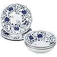 Sunupii 630743 Indigo Arabesque Dish Pot, Set of 3, Set of 6, Comes in a Presentation Box